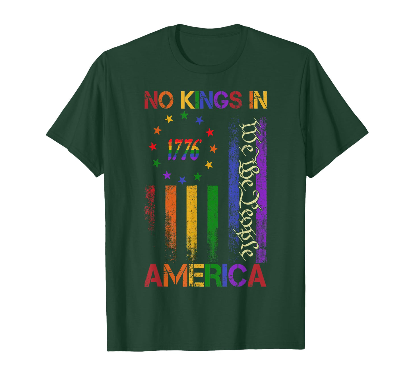 Patriotic Pro-Democracy Protest 4th July No Kings In America T-Shirt