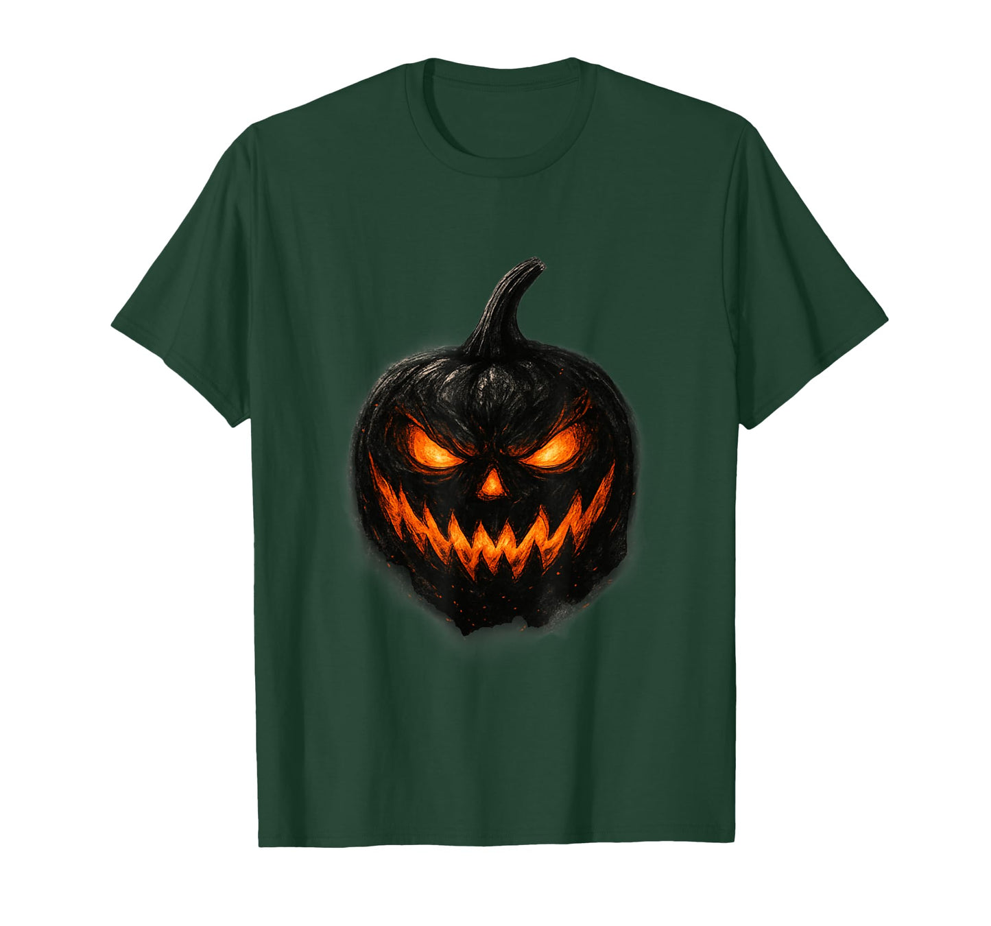 Scary Spooky Jack O Lantern Face Pumpkin Halloween Men Boys T-Shirt