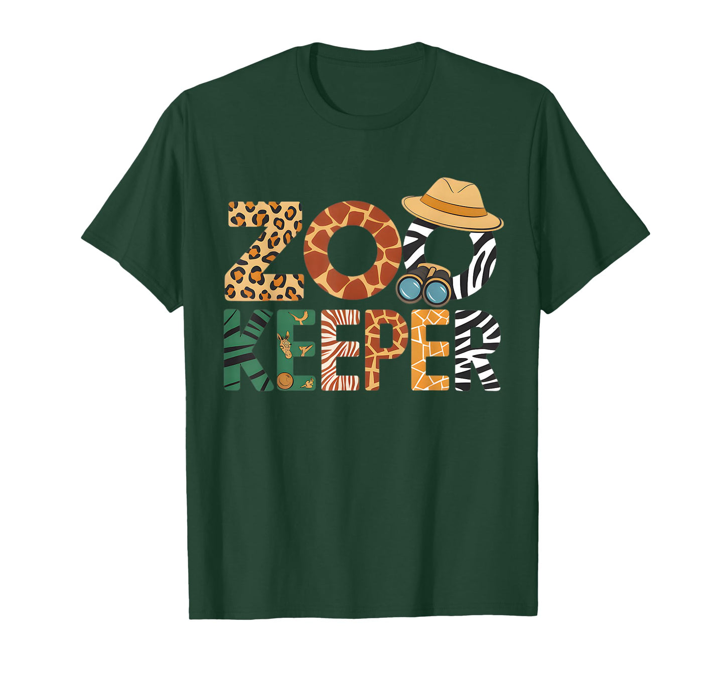 Zookeeper Costume Art Animals Safari Savanna Zoo Keeper T-Shirt
