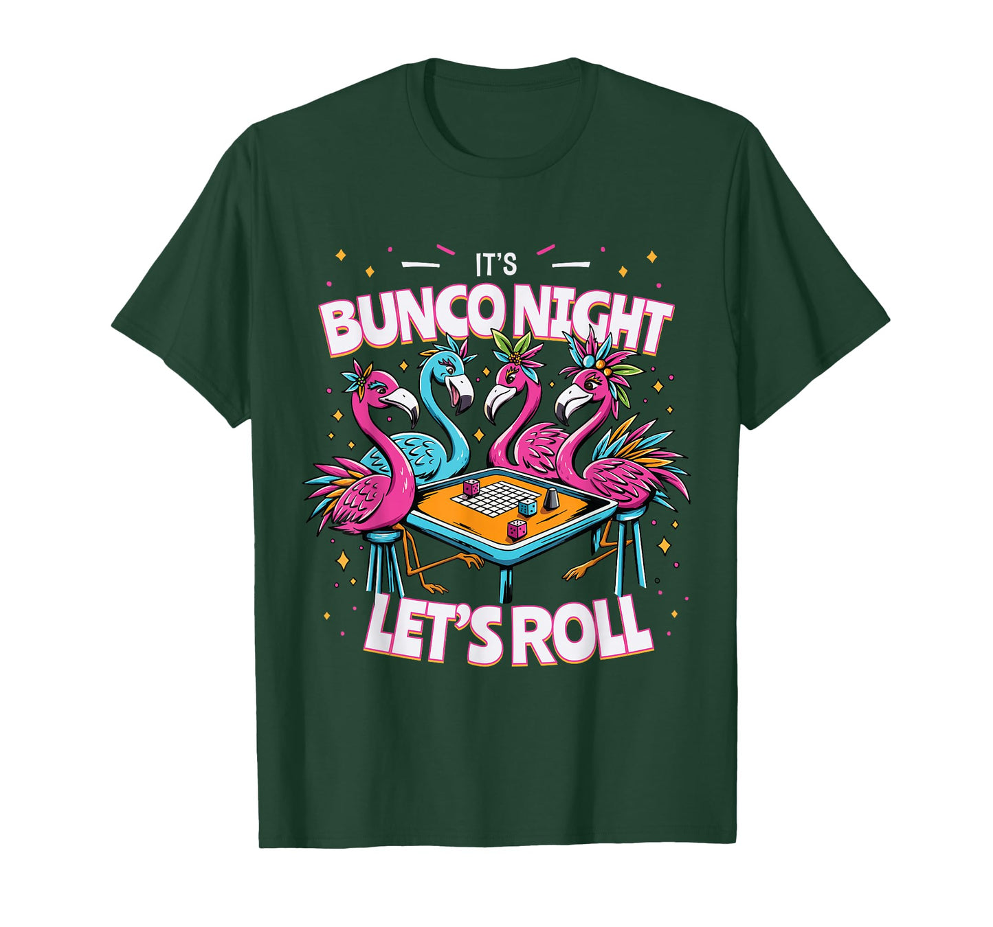 Bunco Night Flamingo Bunco Group Bunco Player T-Shirt