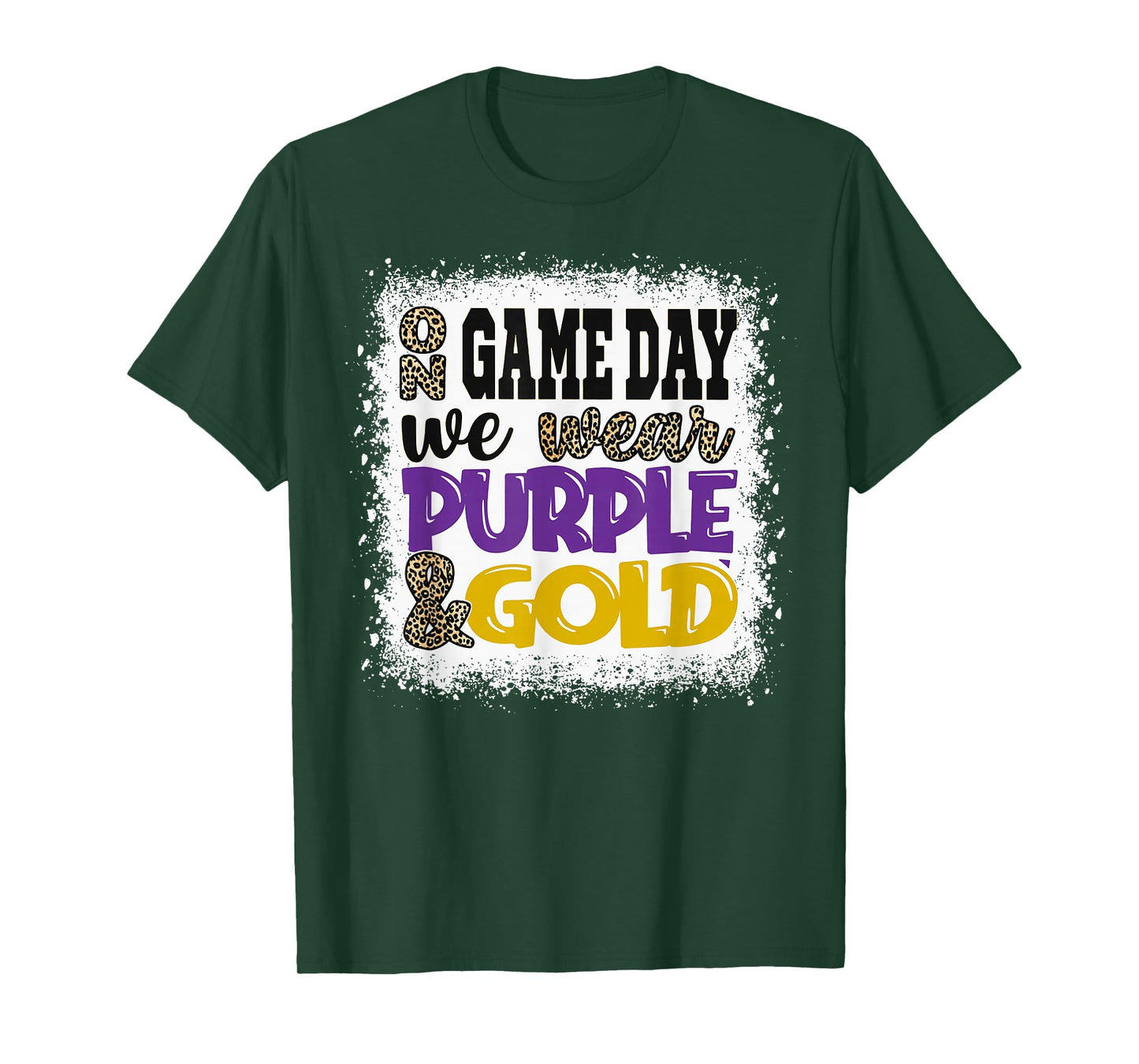 On Gameday Football We Wear Purple and Gold Game Day T-Shirt