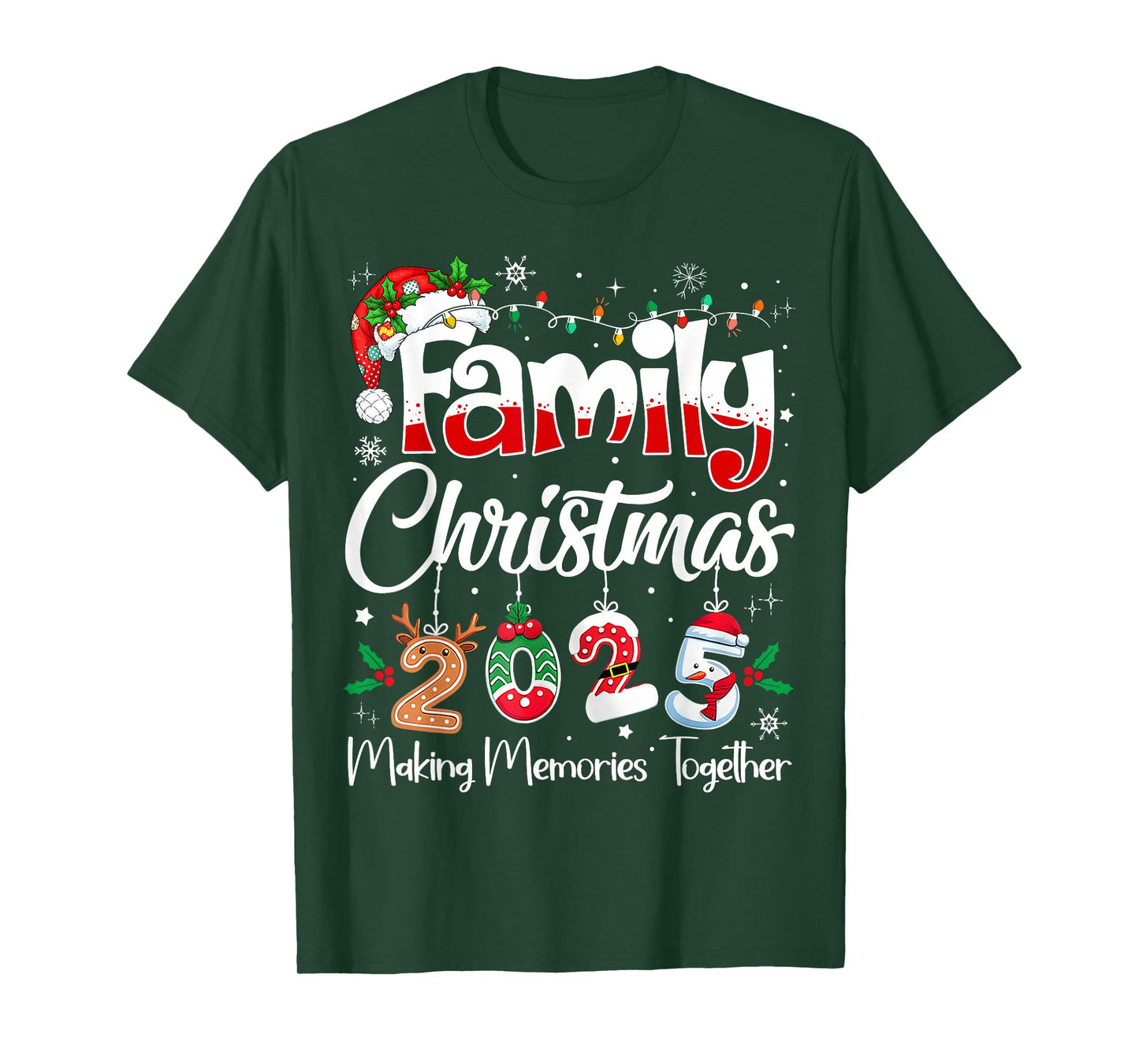 Family Christmas 2025 Matching Outfit Xmas Squad Santa T-Shirt