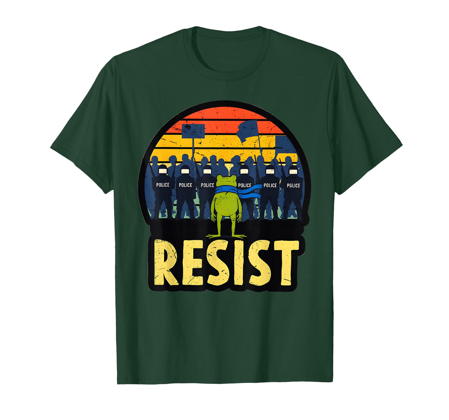 Portland Frog Protest Men and Women No Kings T-Shirt