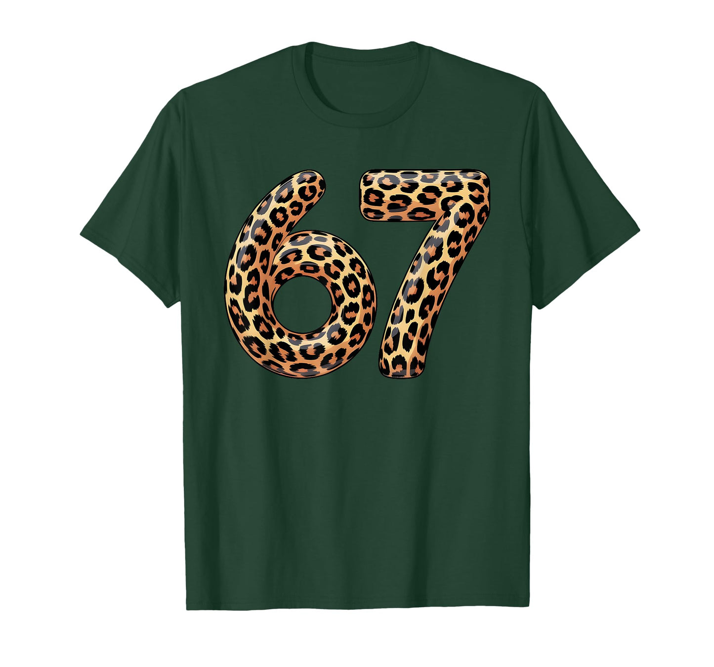 67 Leopard Meme Funny Six Seven Gen Alpha Slang Cheetah T-Shirt