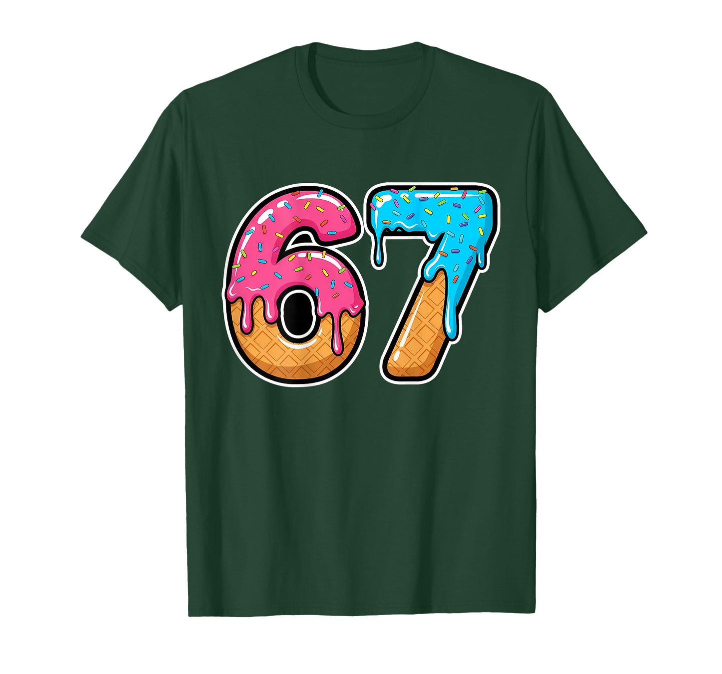 Mason 67 Ice Cream Drip Meme Six Seven Funny (On Back) T-Shirt