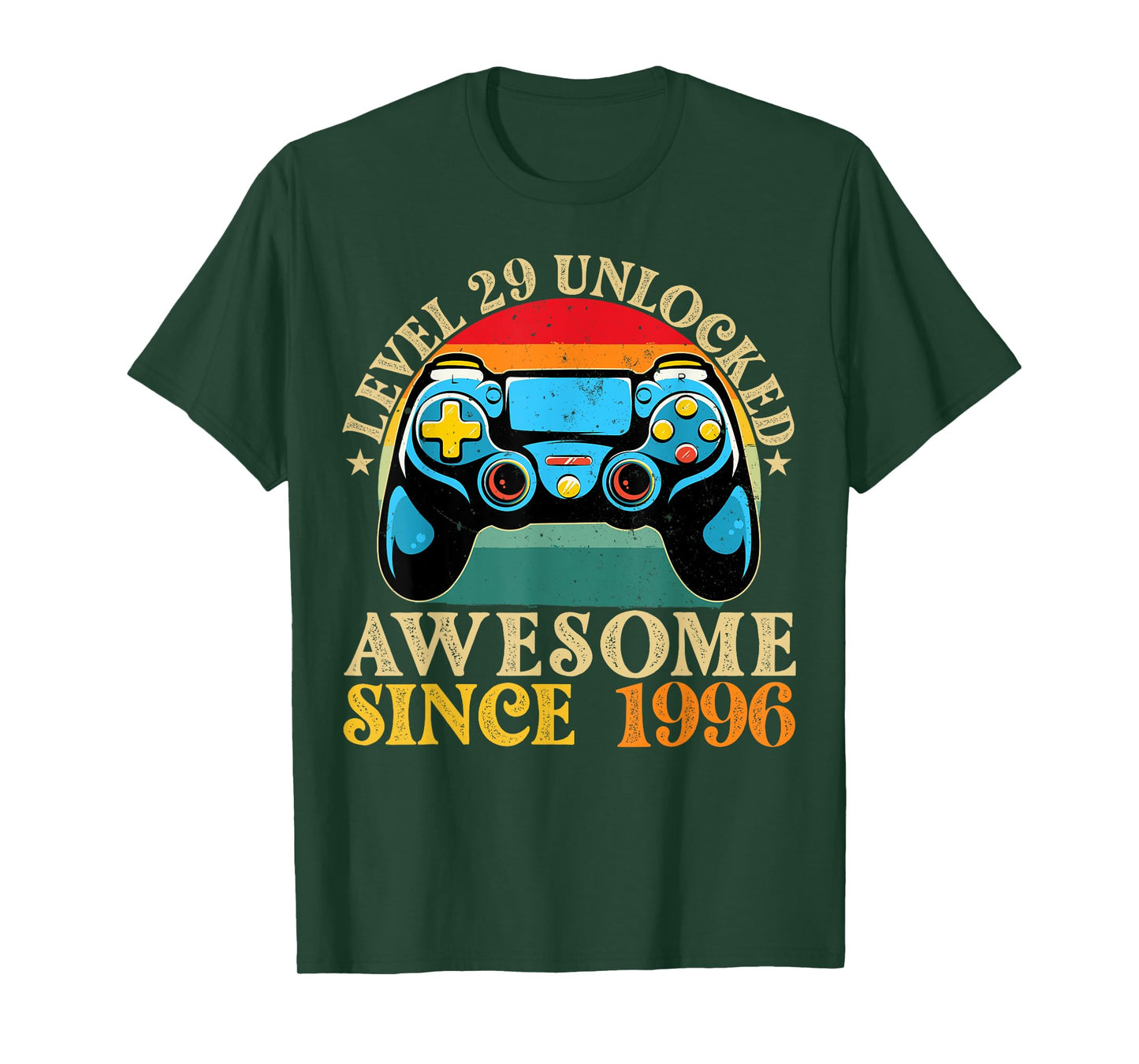 Level 29 Unlocked Awesome Since 1996 29th Birthday Gamer T-Shirt