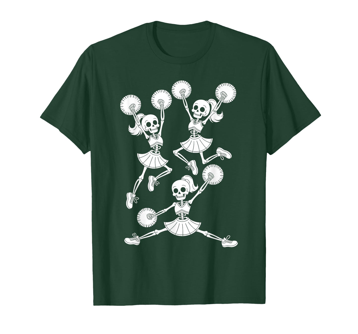 Funny Halloween Skeletons Cheerleader Pajama Cheer Costume T-Shirt