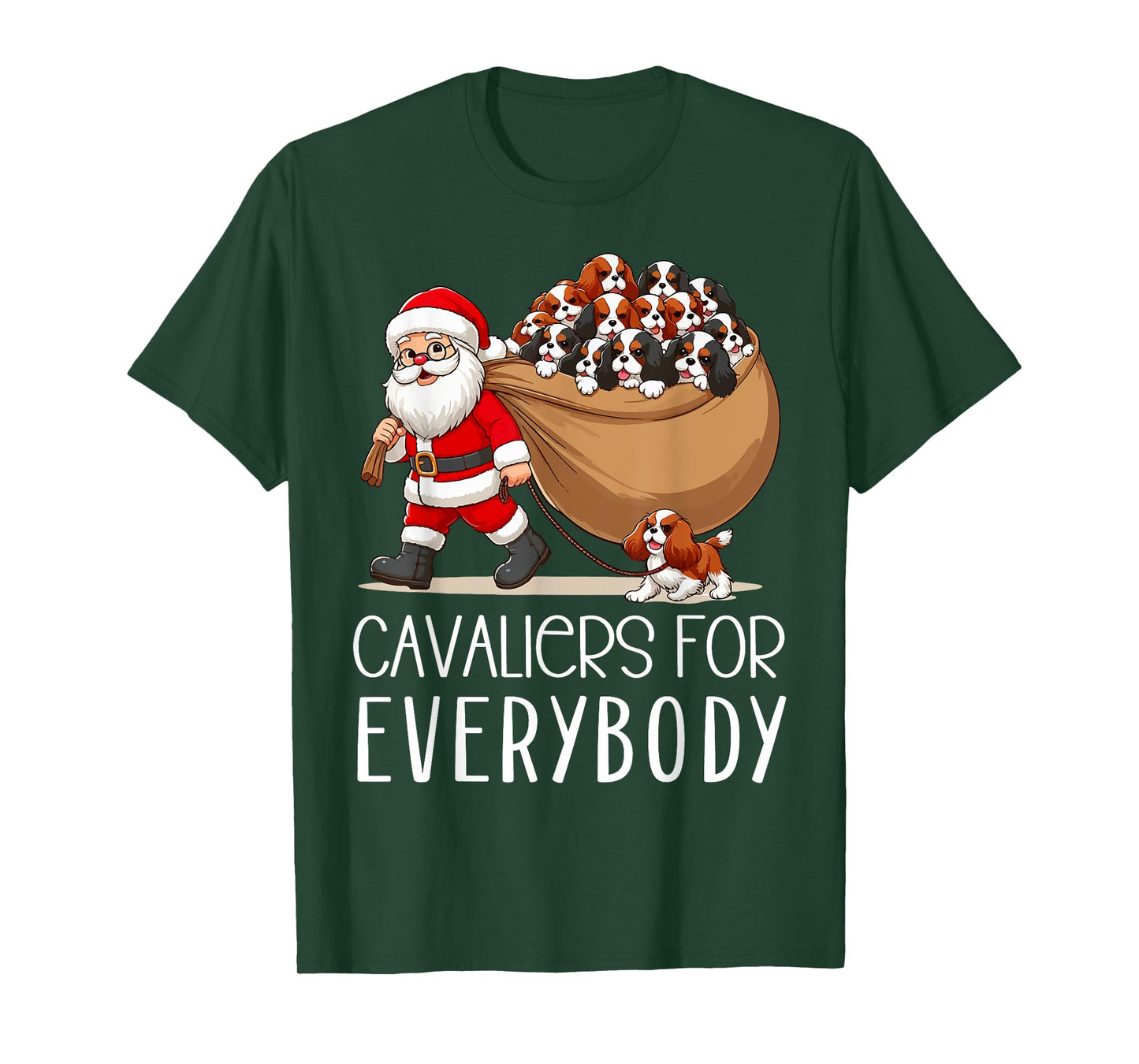 Cavalier King Charles Spaniel Christmas Funny Cavalier Dog T-Shirt for Men Women Kids
