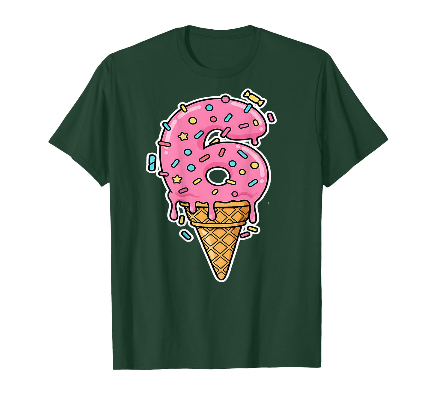 Number 6 Shirt Costume Adult Pink for Women Men Kids Back T-Shirt