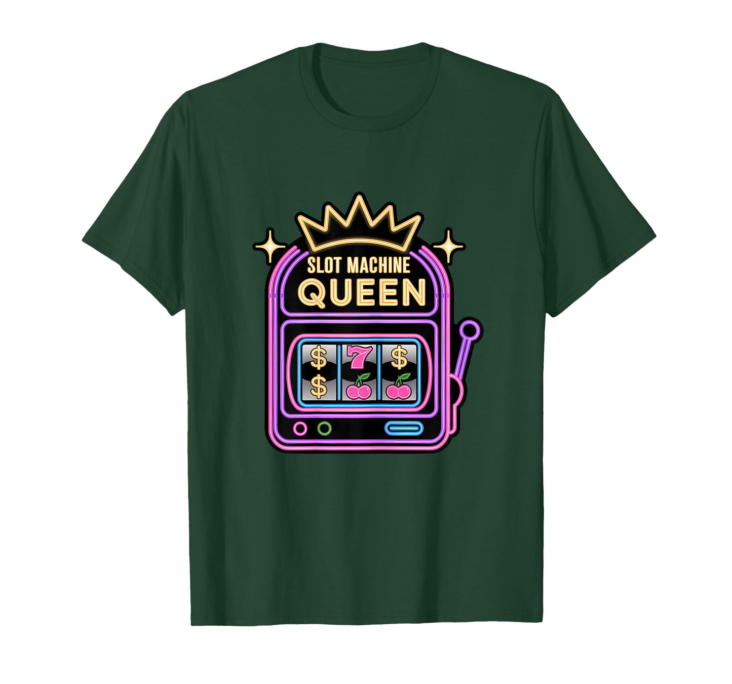 Slot Machine Queen Poker Player Funny Casino Gambling T-Shirt