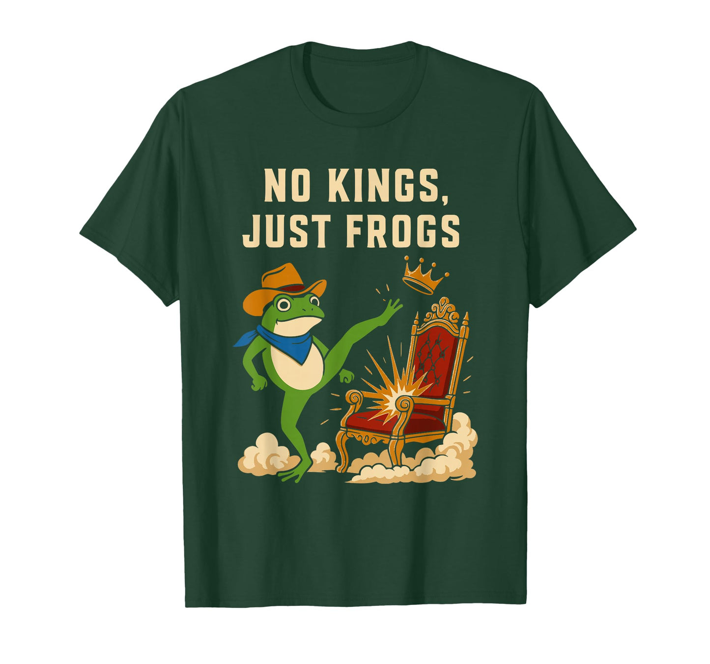 Vintage No Kings Just Frogs Portland Frog Protest Men Women T-Shirt