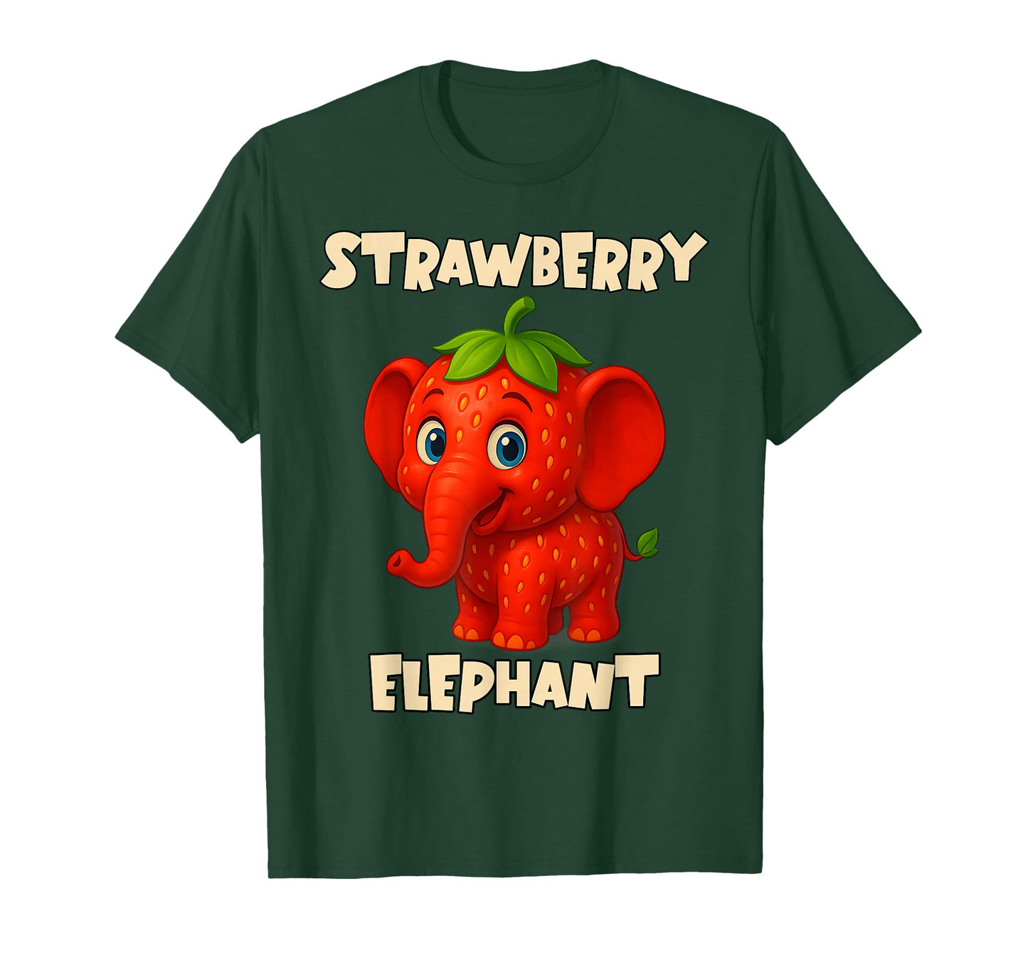 Funny Italian Brainrot Meme Kids Boys Strawberry Elephant T-Shirt