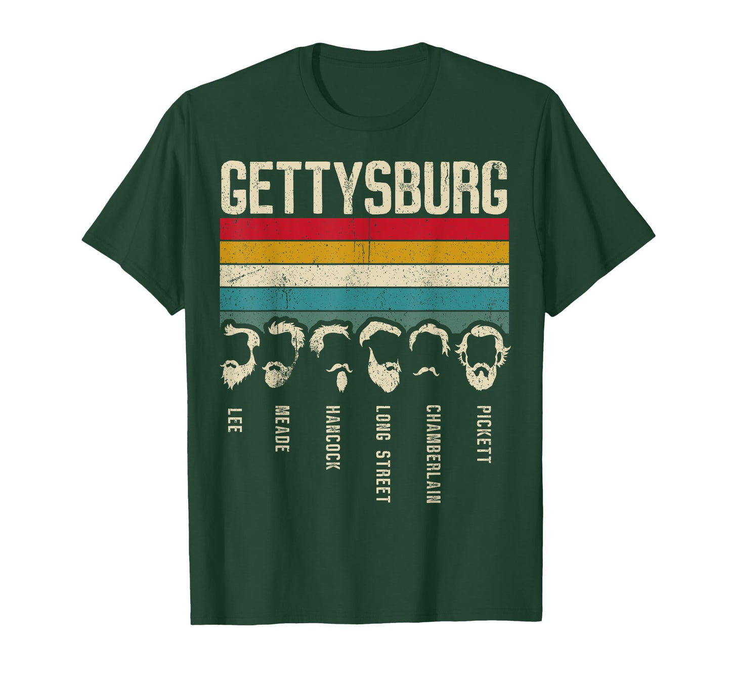 US History - Civil War Beards - Gettysburg Beard T-Shirt