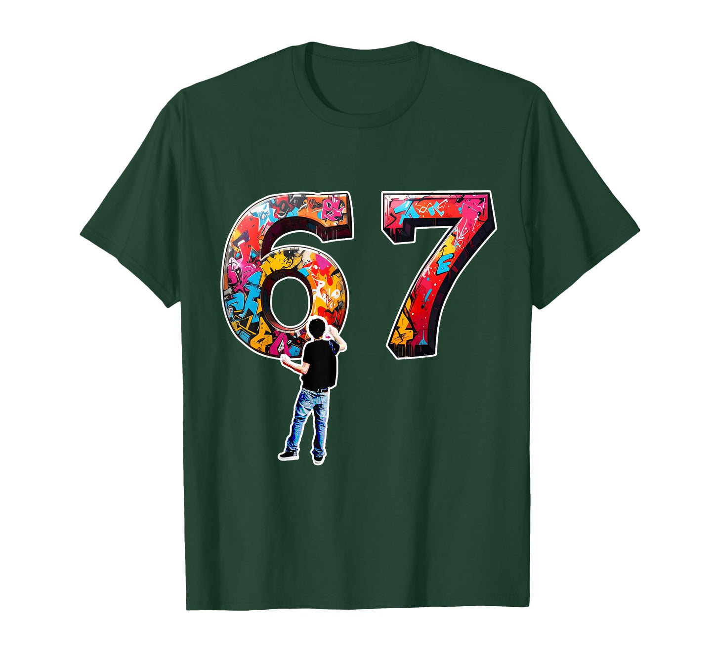6 7 Graffiti Artist Hip Hop Urban Streetwear T-Shirt