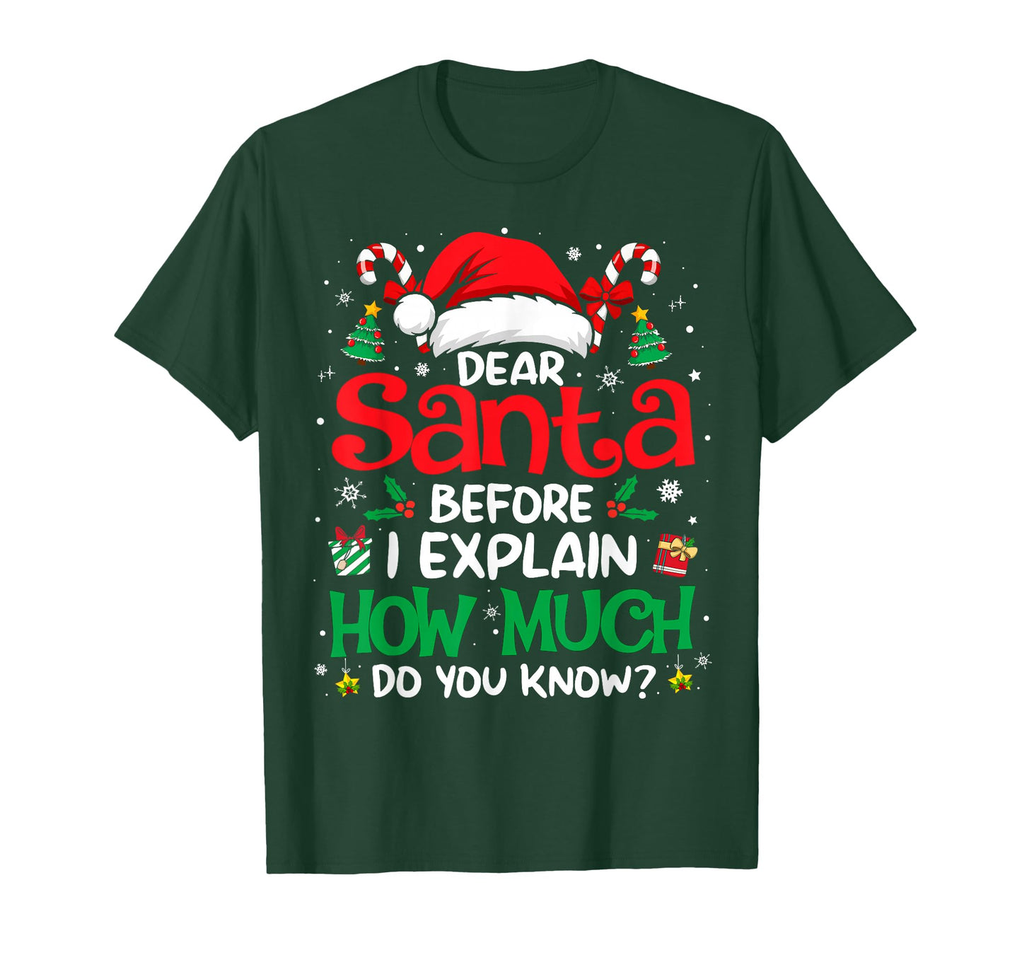 Dear Santa I Can Explain Funny Christmas Men Women Kids T-Shirt