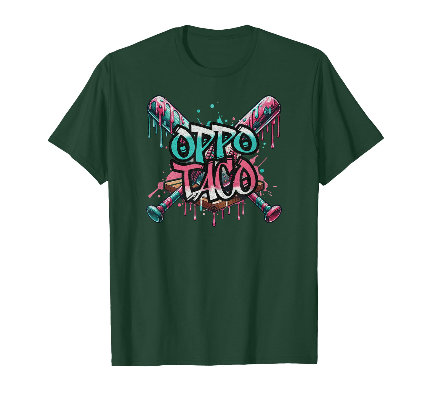 Oppo Taco Funny Baseball Ice Cream Dripping T-Shirt