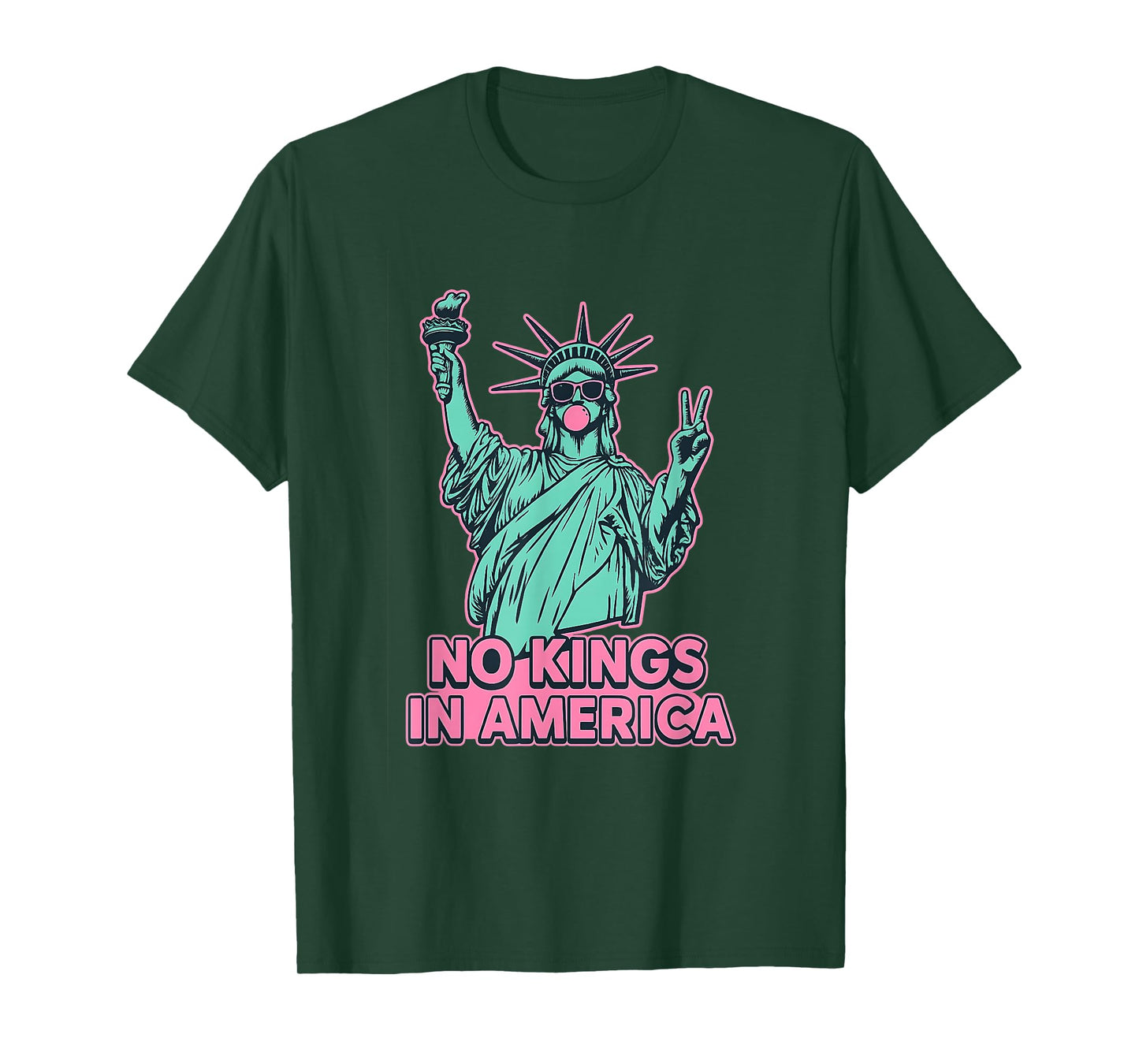 No Kings in America Statue Liberty Usa women's girl T-Shirt