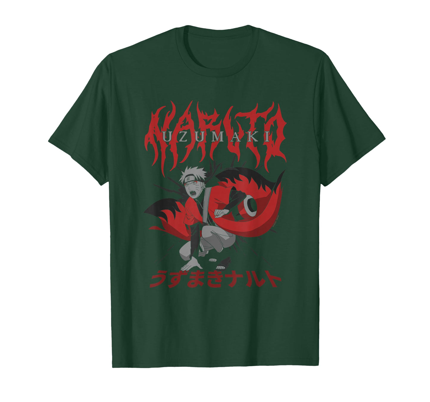 Naruto Shippuden Red Heavy Metal Naruto Anime T-Shirt