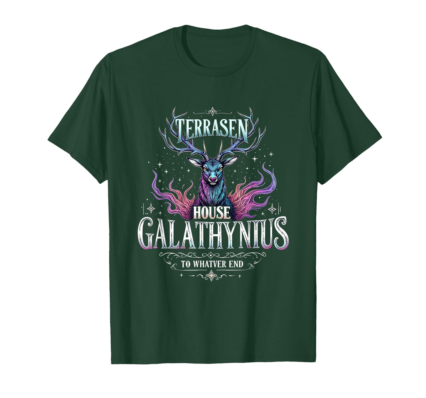 Vintage Terrasen House Galathynius Fantasy Stag Apparel T-Shirt