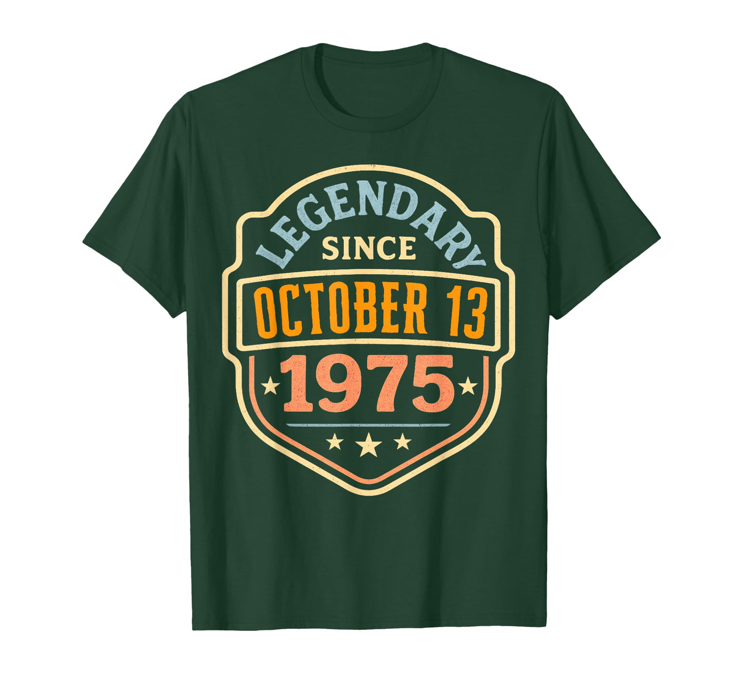 October 1975 Legendary Since October 13 Vintage Birthday T-Shirt