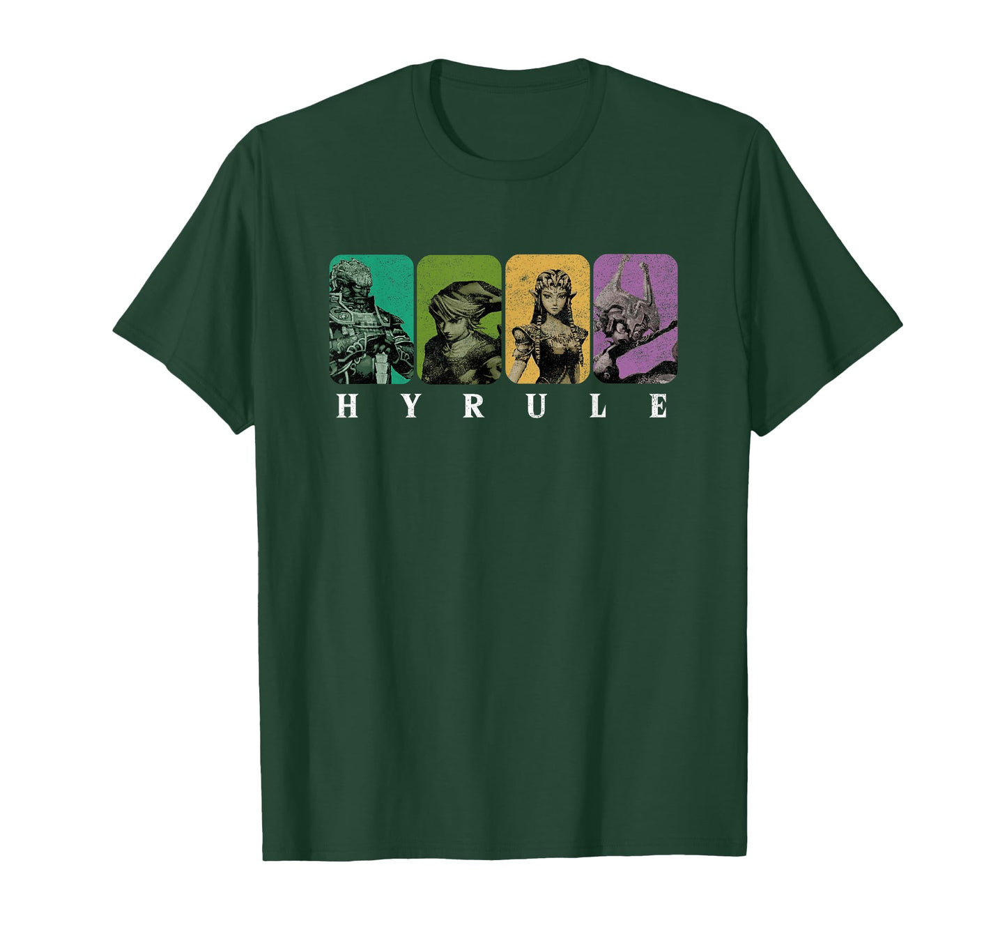 The Legend of Zelda Colorful Distressed Character Box Ups T-Shirt