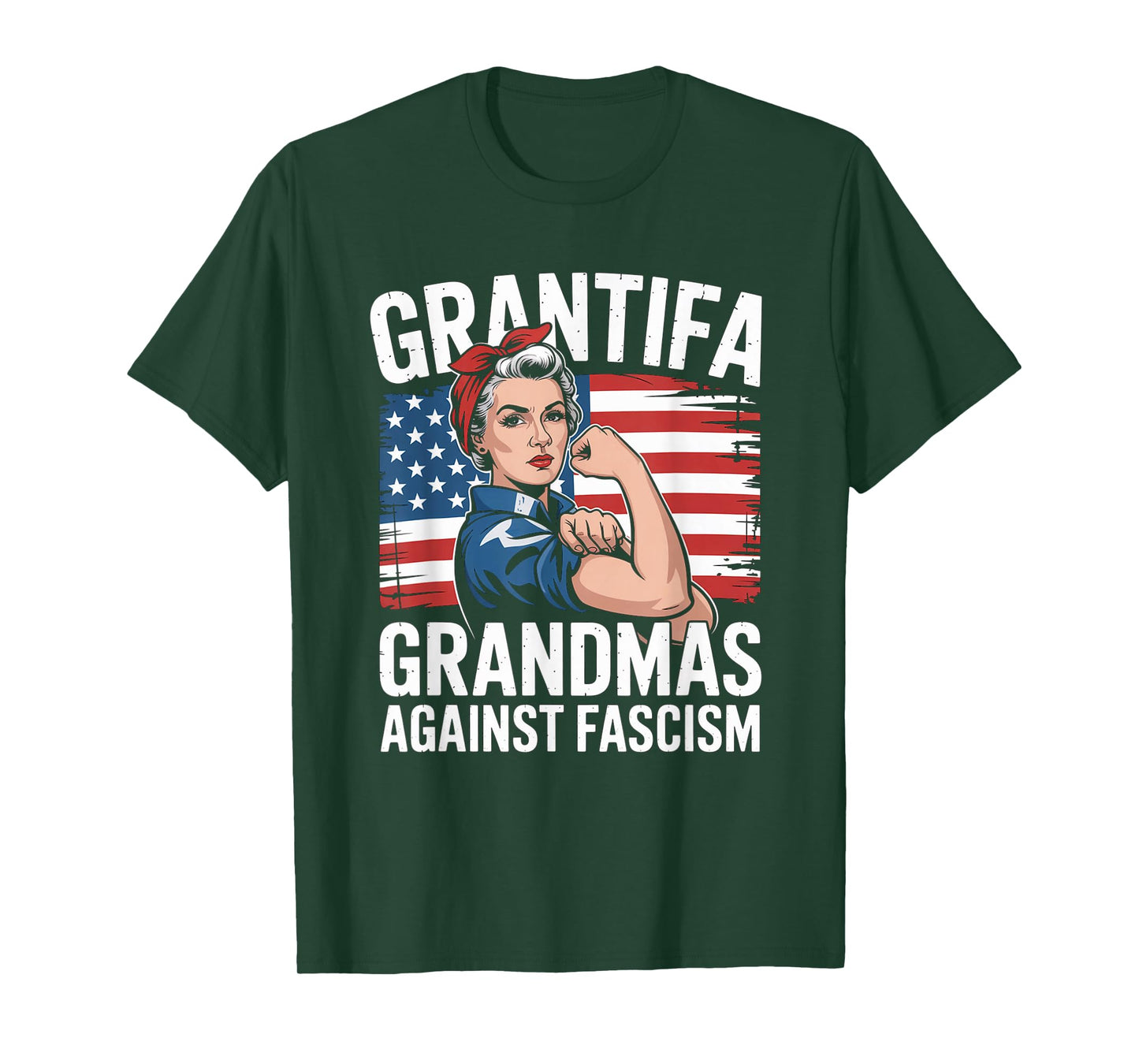 Grantifa Grandmas Against Fascism Flag Resist No Kings 50501 T-Shirt