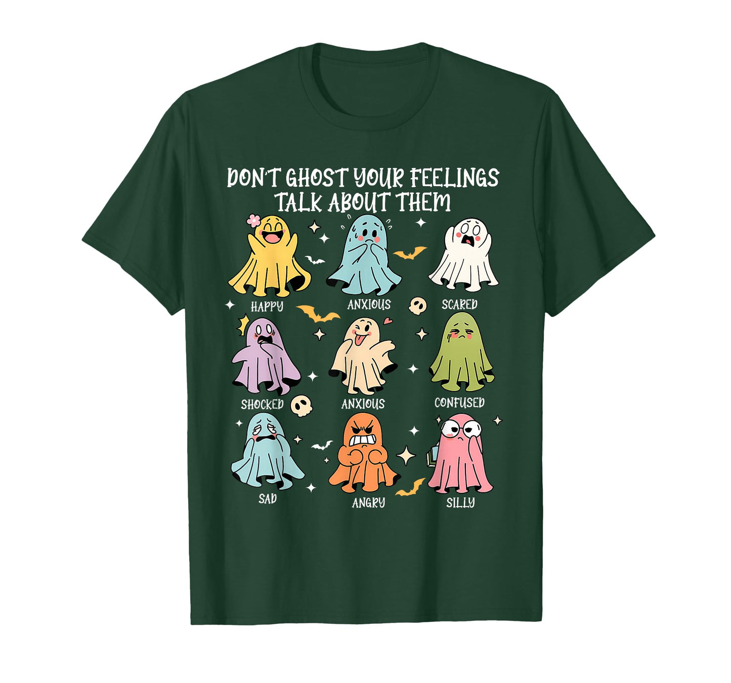 Don't Ghost Your Feelings Mental Health Awareness Halloween T-Shirt