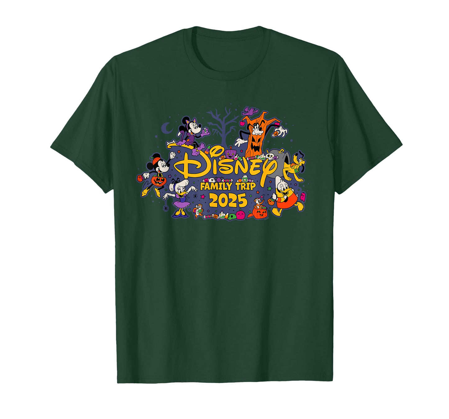 Disney Halloween Family Trip 2025 Mickey & Pals Matching T-Shirt