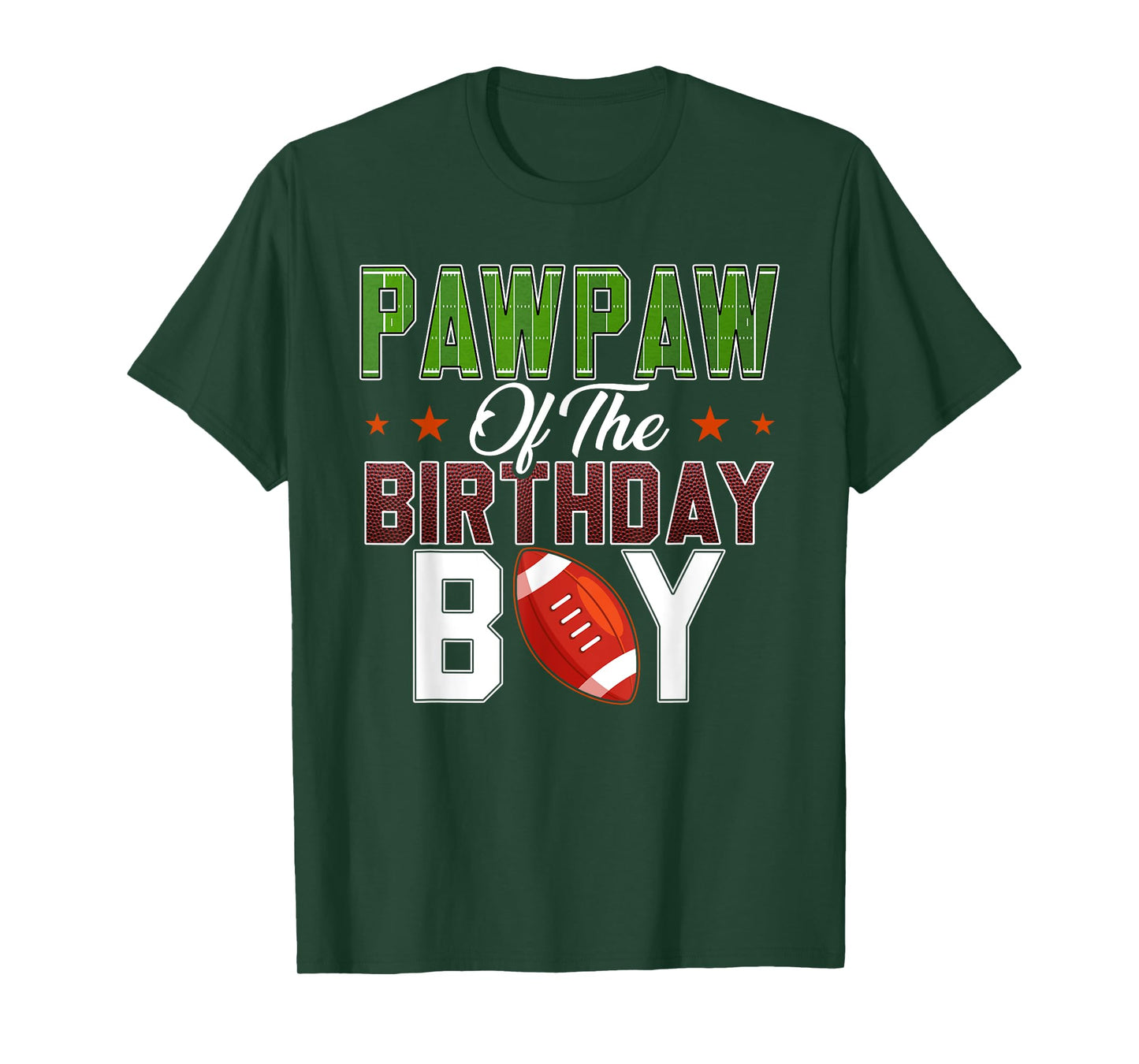 Pawpaw of The Birthday Boy Football Party Family Matching T-Shirt