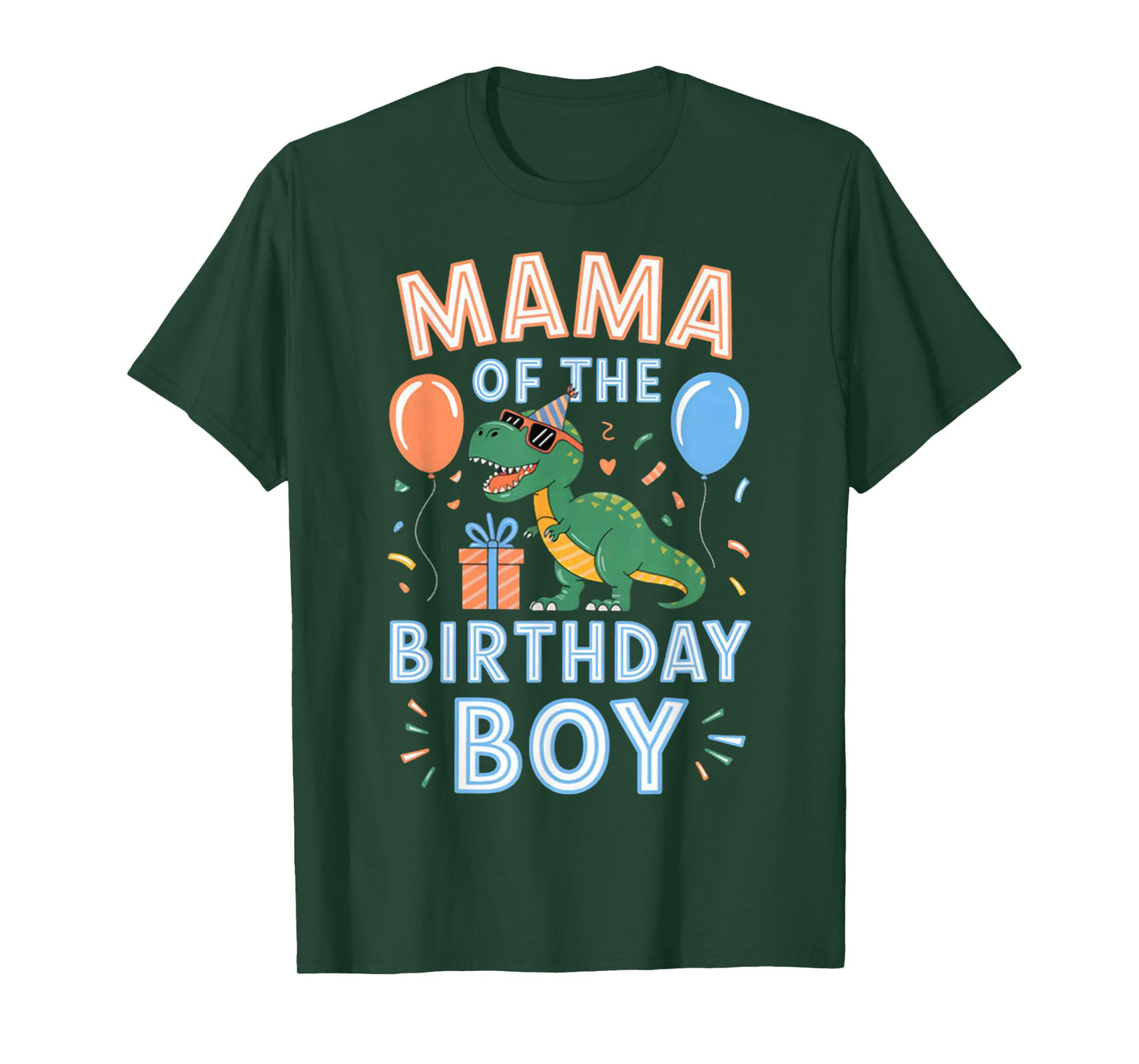 Mama of The Birthday Boy T-Rex Dinosaur Birthday Party T-Shirt