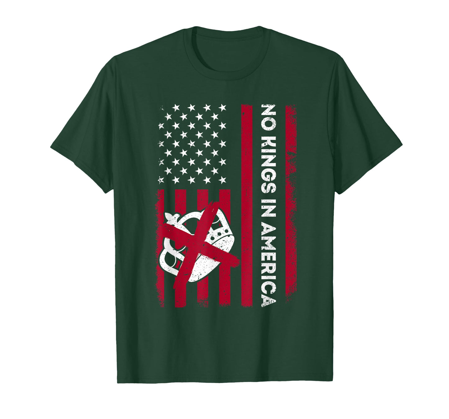 No Kings In America US Flag Vintage T-Shirt