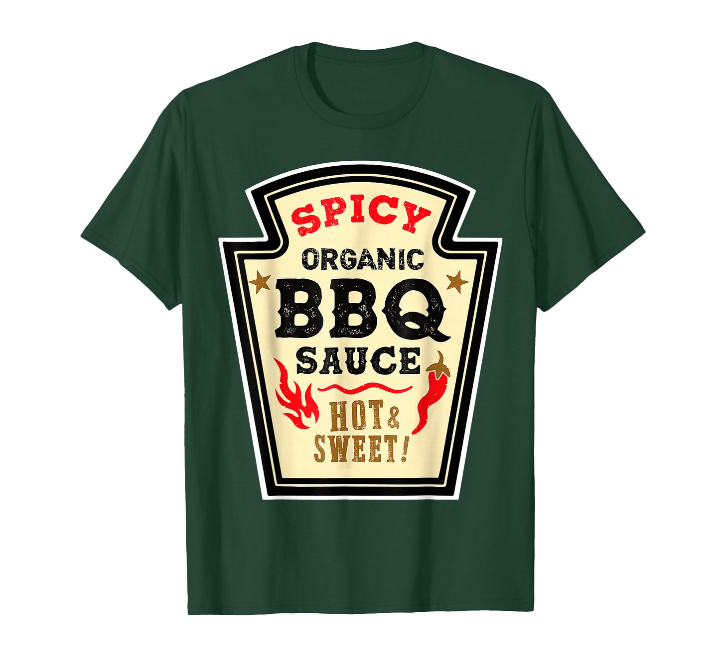 Halloween Spicy BBQ Sauce Funny Food Costume Men Women Kids T-Shirt