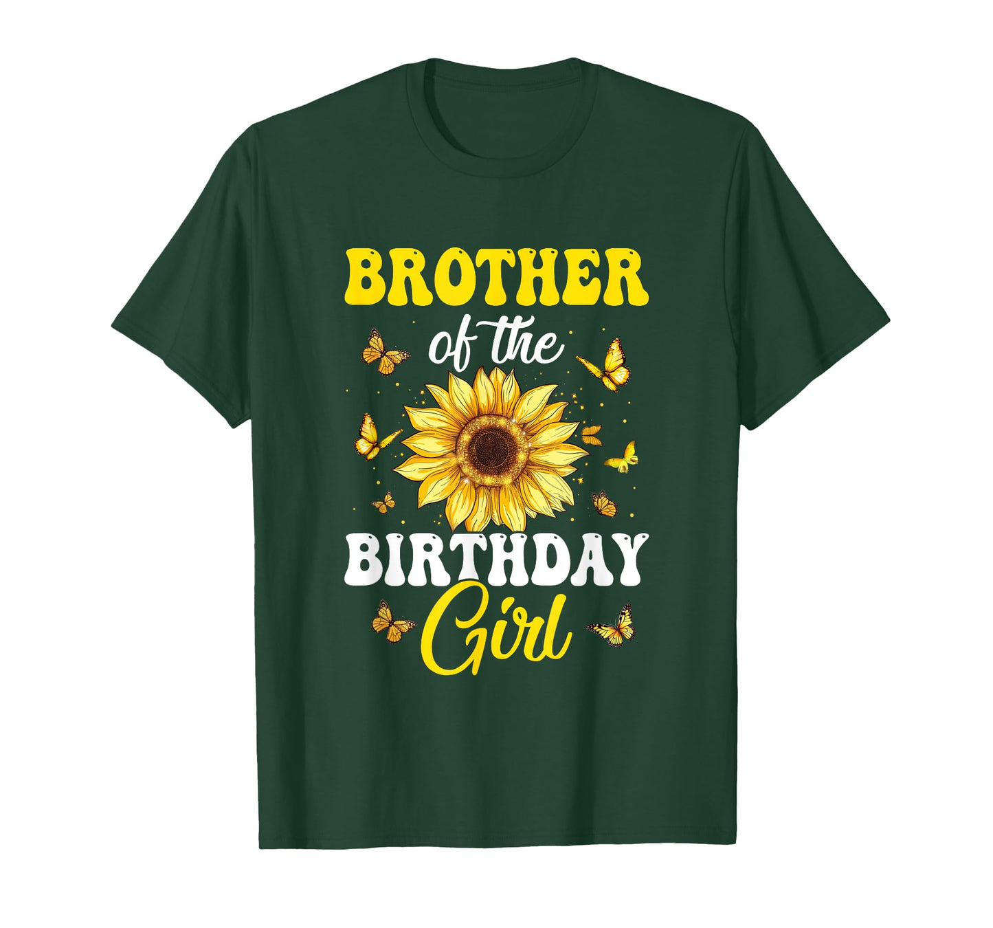 Brother Of The Birthday Girl Sunflower Party Family Matching T-Shirt