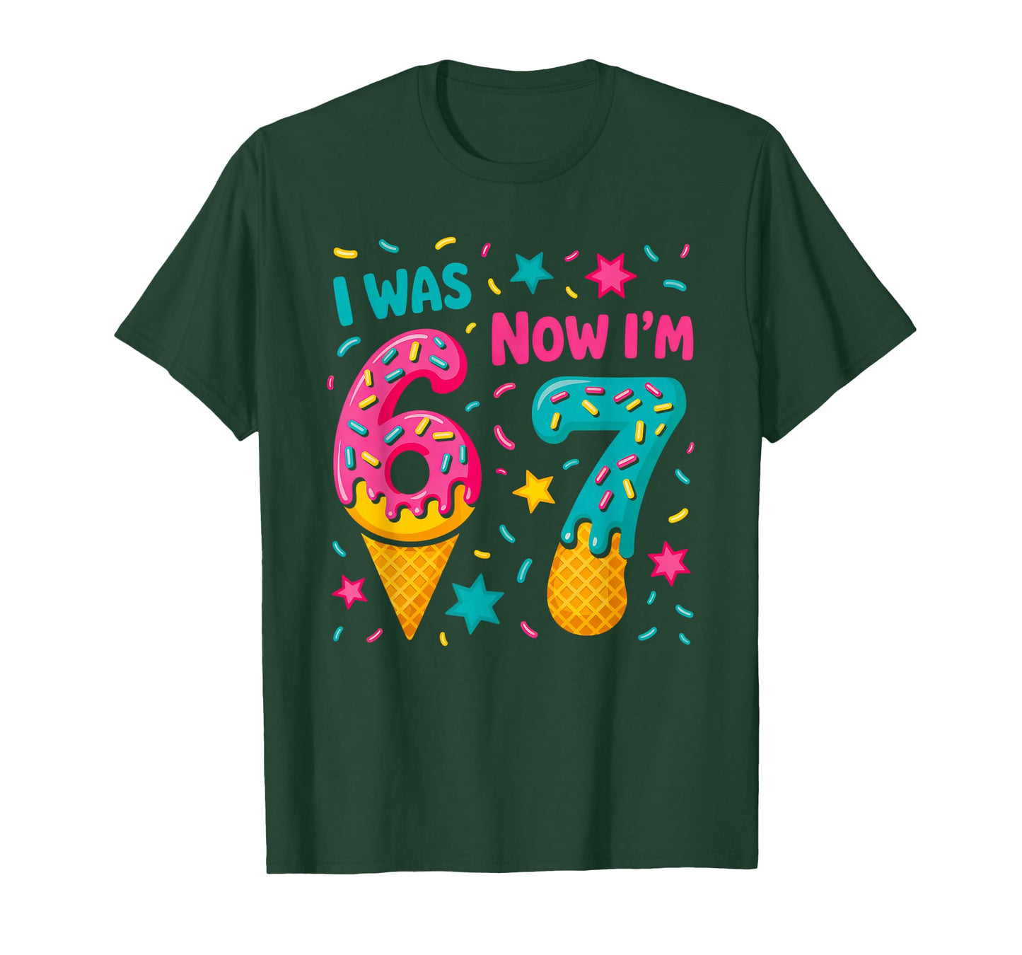 7 Year Old Birthday was 6 Now I'm 7 Kids Funny T-Shirt