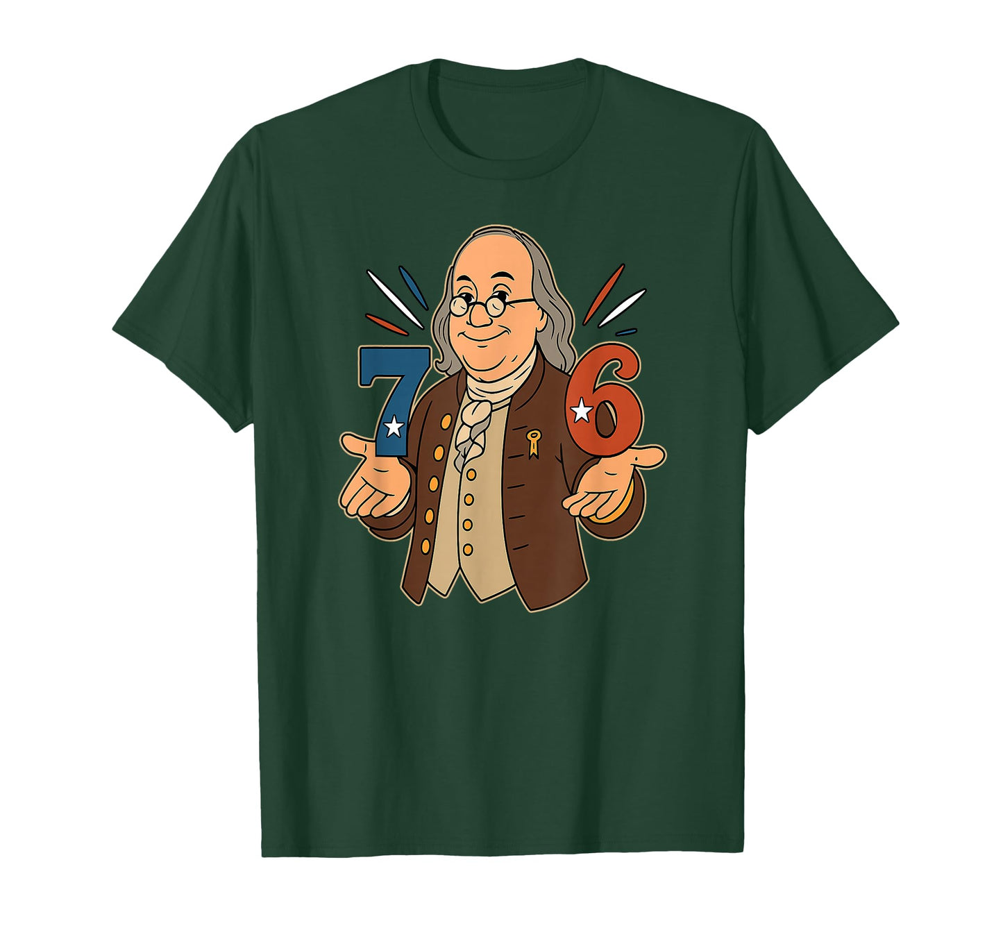 7-6 1776 Funny Benjamin Ben Franklin Meme Six Seven 6-7 T-Shirt