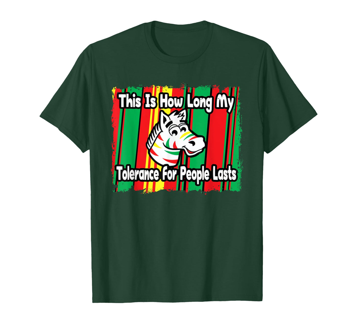 Zebra This Is How Long My Tolerance For People Lasts T-Shirt