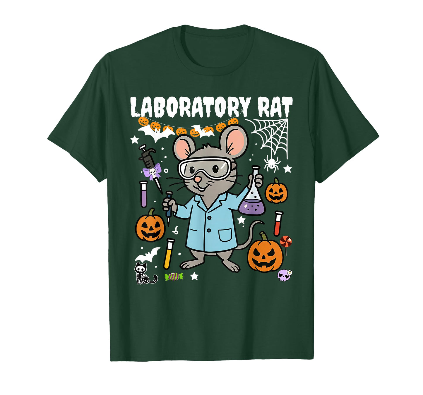 Halloween Laboratory Rat Medical Lab Tech Science Chemistry T-Shirt