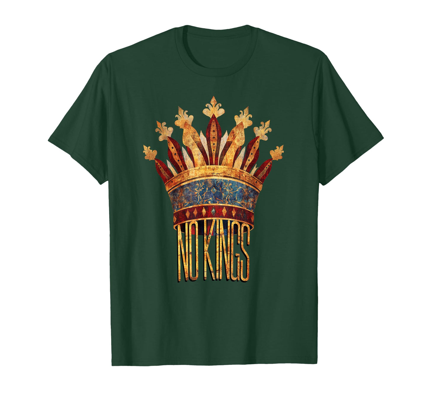 No Kings Political Protest Subtle Statement Graphic T-Shirt