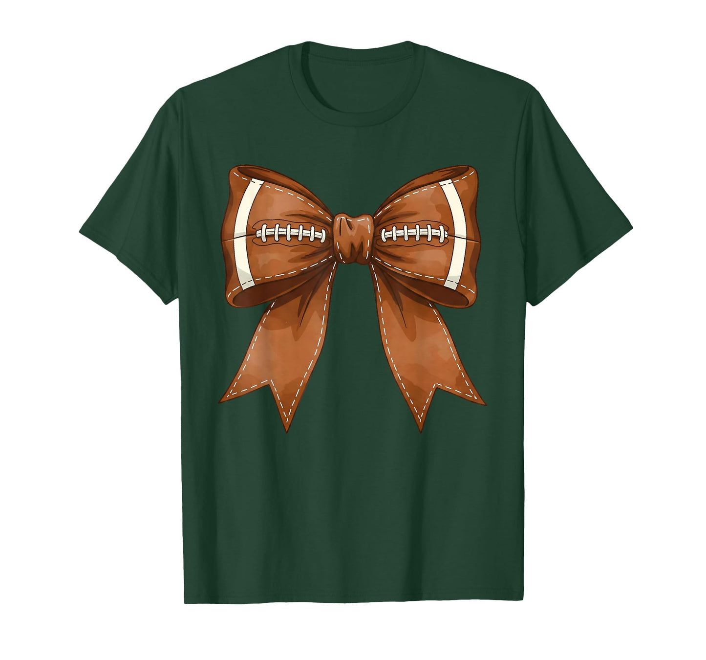 Coquette Bow American Football Game Day Thanksgiving Funny T-Shirt