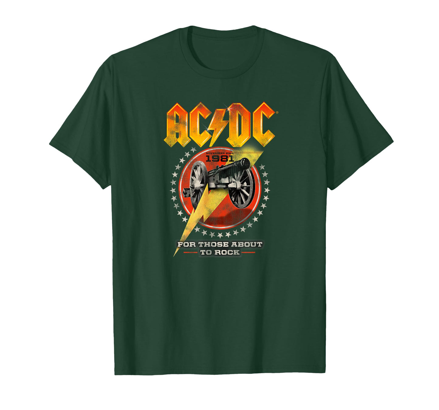 AC/DC Rock Music Band For Those About To Rock 1981 T-Shirt