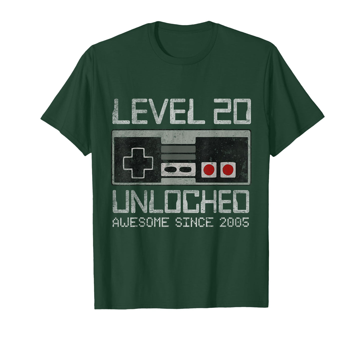 Level 20 Unlocked 20th Birthday 20 Year Old Video Gamer Boy T-Shirt