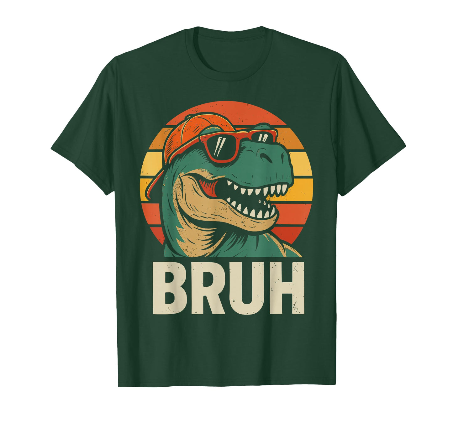 Funny Dinosaur Bruh Meme Vintage T-Rex T-Shirt