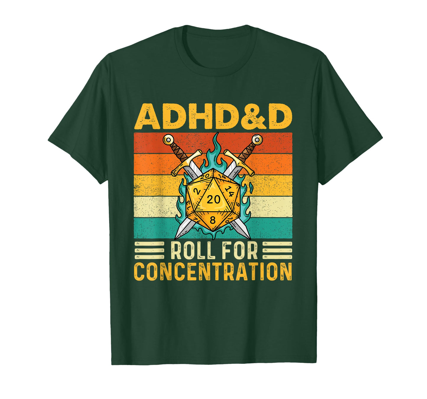 ADHD&D Roll for Concentration - RPG Tabletop Games T-Shirt