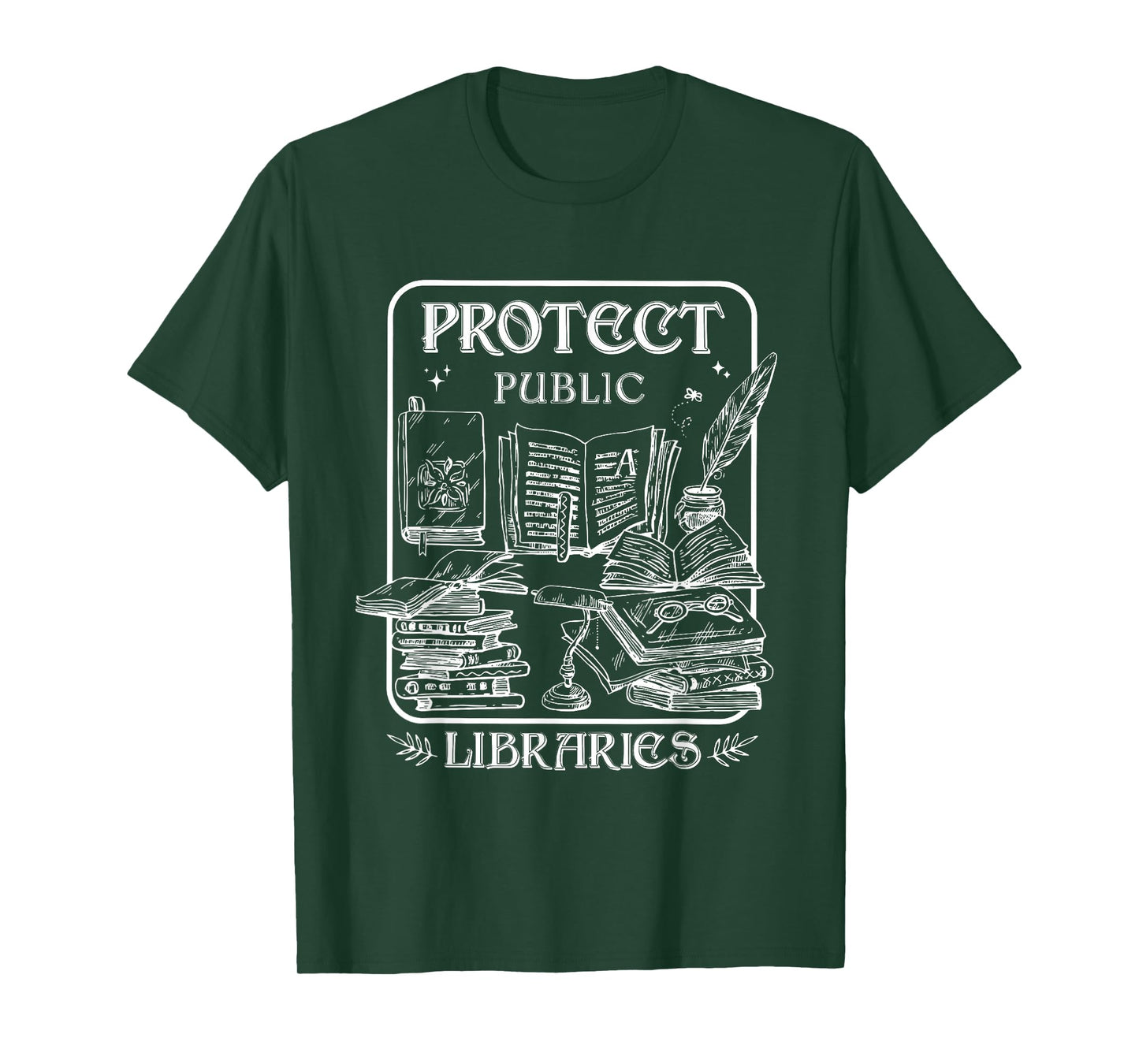 Protect Public Libraries Support Local Librarian Book Lover T-Shirt