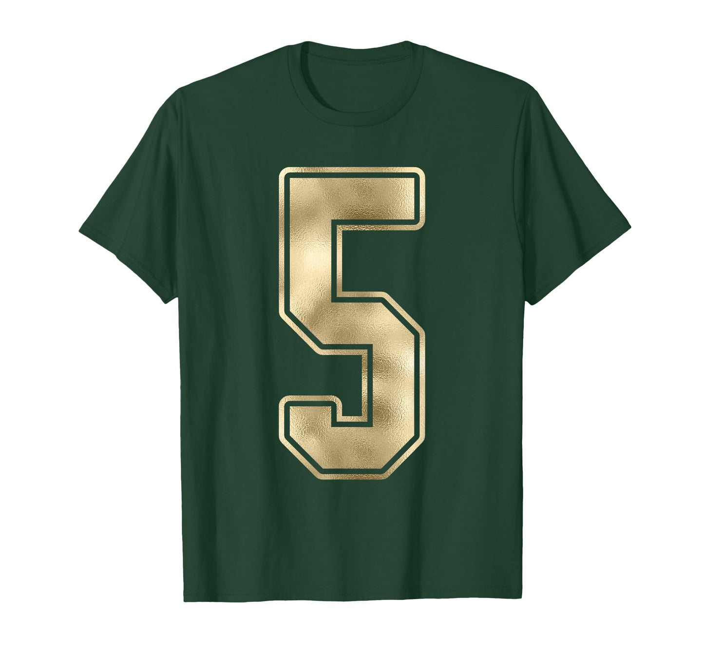 #5 Number 5 Sports Fan Jersey Style T-Shirt T-Shirt