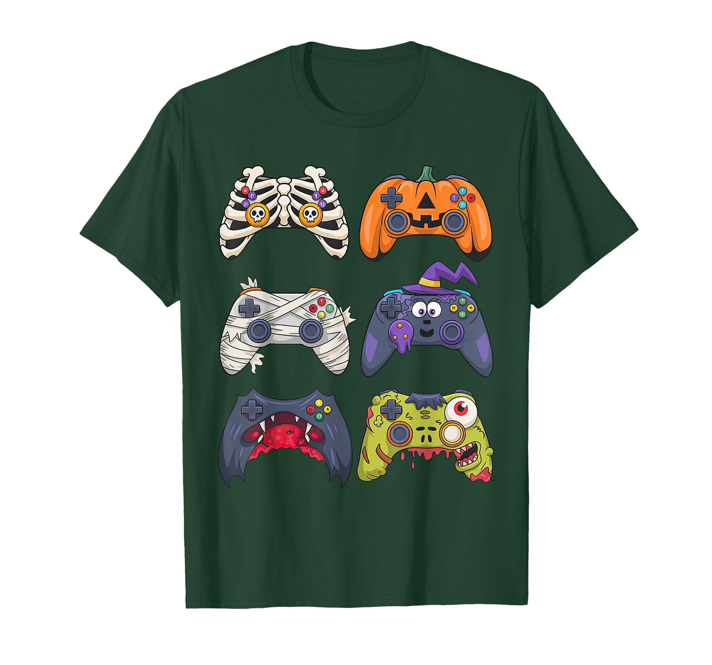 Halloween Skeleton Zombie Gaming Controllers Mummy T-Shirt