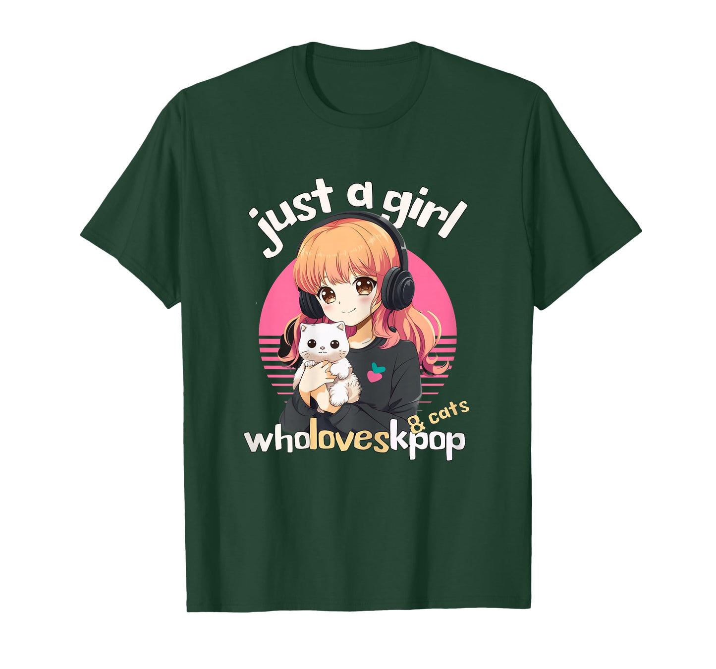 Kpop & Cats K-Pop Merch Korean Merchandise Teen Girls Cute T-Shirt