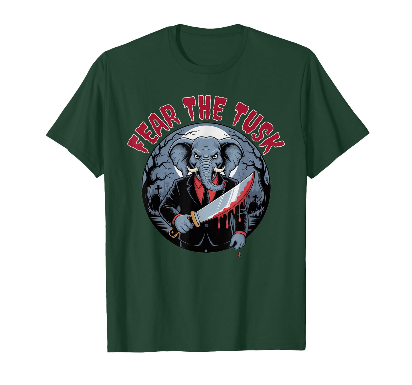 Fear The TUSK, Alabama Elephant Lovers Halloween Costume T-Shirt