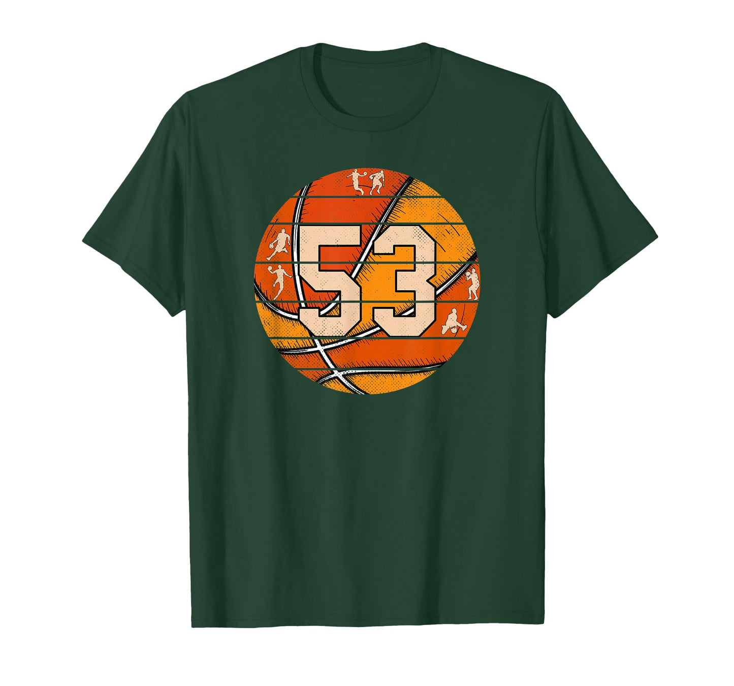 Basketball Number #53 Jersey Love Basketball Player Vintage T-Shirt