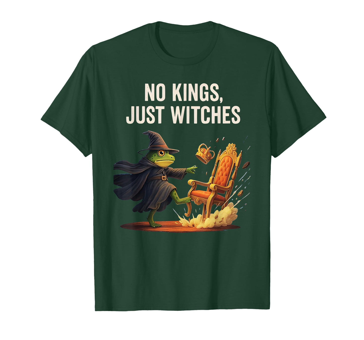 No Kings Just Witches Funny Witchcore Halloween Art T-Shirt
